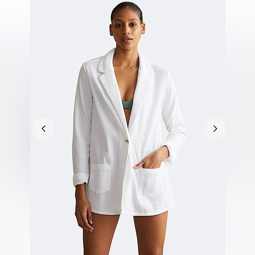 Onia White Beach Crochet Blazer - NWT Size Medium